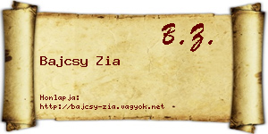 Bajcsy Zia névjegykártya